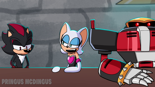 16:9 animated anthro chest_tuft chiropteran clothed clothing detailed_background dialogue e-123_omega eulipotyphlan female gloves group handwear hedgehog hi_res humor inside laugh machine male mammal meme pringus_mcdingus profanity robot rouge_the_bat sega shadow_the_hedgehog short_playtime sitting sonic_adventure sonic_the_hedgehog_(series) sound tuft walking watermark webm widescreen // 1920x1080, 8.1s // 1.9MB