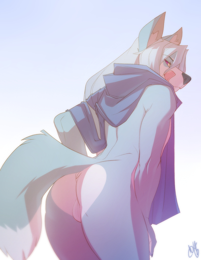 2014 anthro arctic_fox axel_winterveil backsack balls bent_over blue_body blue_fur butt canid canine digital_media_(artwork) fox fur genitals licking licking_lips looking_at_viewer looking_back male mammal nude patto pinup pose red_eyes scarf self_lick shaded solo tongue tongue_out vulpes // 773x1000 // 430.2KB