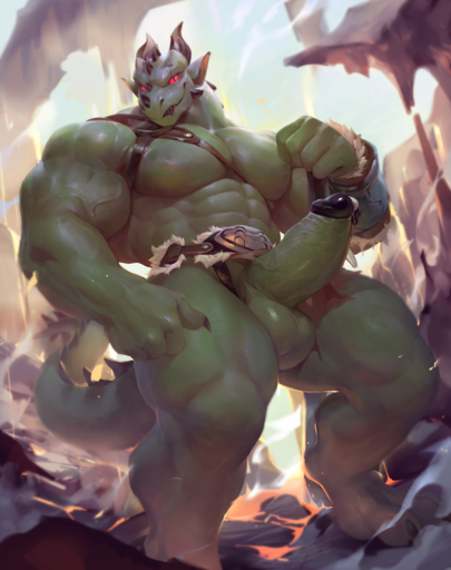 abs anthro balls biceps big_biceps big_muscles big_penis bodily_fluids dragon erection genital_fluids genitals green_body green_skin horn huge_muscles huge_penis humanoid_genitalia humanoid_penis looking_at_viewer male melee_weapon muscular muscular_anthro muscular_male non-mammal_balls null-ghost pecs penis precum red_eyes reptile scales scalie solo sword thick_penis varanis_blackclaw vein veiny_penis weapon // 821x1038 // 980.4KB
