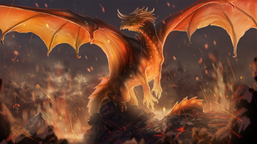 2019 claws day detailed_background digital_media_(artwork) dragon feral hi_res horn implied_fire isvoc male membrane_(anatomy) membranous_wings outside scales scalie solo spines spread_wings western_dragon wings // 1600x897 // 1.7MB