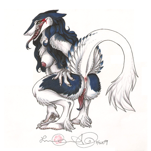 1:1 anthro anus breasts butt butt_grab clitoral_hood crouching digitigrade epicwang feathers female genitals grin hand_on_butt looking_at_viewer looking_back mammal nipples open_mouth prehensile_clitoral_hood presenting presenting_hindquarters pussy rain_silves raised_tail rear_view sergal side_boob smile solo tongue // 720x720 // 538.9KB
