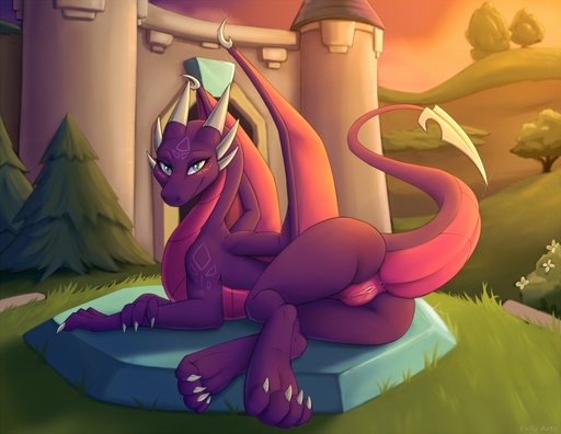 2021 activision anus bedroom_eyes blush bodily_fluids butt claws cynder detailed_background digitigrade dragon evilymasterful feet female feral genital_fluids genitals humanoid_genitalia humanoid_pussy looking_at_viewer lying membrane_(anatomy) membranous_wings narrowed_eyes nude on_side outside paws presenting presenting_hindquarters pussy pussy_juice raised_tail scalie seductive smile soles solo spyro_the_dragon toe_claws toes video_games wings // 1078x833 // 102.0KB