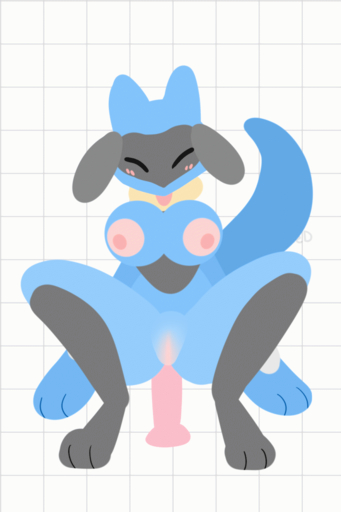 animated anthro blue_body blush breasts breath dildo eyes_closed female genitals hi_res masturbation nipples nude panting penetration pokemon_(species) pukemilked pussy riolu sex_toy solo tail_motion tailwag tongue tongue_out video_games // 800x1200 // 7.2MB