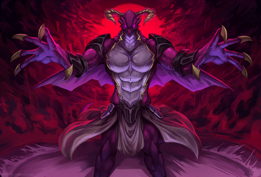 abs abstract_background anthro armor biped bottomwear brown_bottomwear brown_clothing claws clothing dragon finger_claws horn looking_at_viewer male nurinaki pauldron purple_body purple_eyes purple_scales red_background scales scalie shaded simple_background solo standing tannin_(high_school_dxd) wrist_guards // 1150x780 // 980.7KB