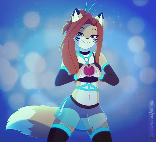 2022 4:3 :3 <3 animated anthro bottomwear breasts canid canine canis choker clothed clothing cute_fangs dancing digital_media_(artwork) eipril elisabeth_(eipril) female fox fur hair jewelry legwear long_playtime mammal music navel necklace skirt solo sound synced_to_music thigh_highs topwear translucent translucent_bottomwear translucent_clothing translucent_skirt underwear webm // 792x720, 48.5s // 5.3MB