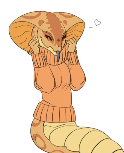 <3 anthro apode clothing draconcopode eyes_closed fan_character female forked_tongue happy legless naga reptile sarissa_(siansaar) scalie serpentine siansaar simple_background smile snake snake_hood solo sweater tongue tongue_out topwear video_games viper_(x-com) white_background x-com // 631x780 // 85.8KB