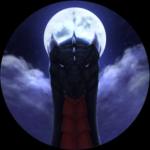 1:1 2019 absurd_res alpha_channel black_body black_scales detailed_background digital_media_(artwork) dragon ferrety-lixciaa headshot_portrait hi_res horn moon night outside portrait scales simple_background sky spines star starry_sky transparent_background // 2400x2400 // 4.5MB
