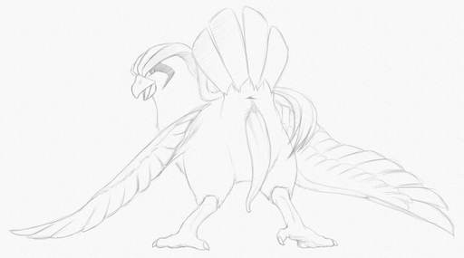 2015 animal_genitalia anus avian beak bird butt claws erection feathered_wings feathers feral genitals graphite_(artwork) long_penis looking_at_viewer male monochrome nintendo nude pencil_(artwork) penis pidgeot pokemon pokemon_(species) presenting presenting_hindquarters simple_background sketch solo tapering_penis traditional_media_(artwork) video_games wings yaroul // 1280x713 // 141.9KB