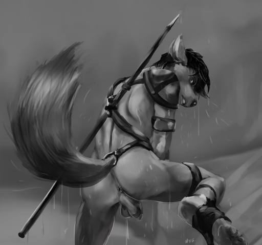 anthro anus armor athletic athletic_anthro athletic_male back_muscles backsack baldric balls biped butt butt_pose canid canine canis climbing climbing_wall flaccid genitals greyscale hair looking_at_viewer looking_back male mammal marsonaut melee_weapon monochrome mostly_nude nude penis perineum plantigrade polearm portrait pose presenting presenting_anus presenting_hindquarters raised_leg raised_tail rear_view short_hair shoulder_pads solo spear spread_legs spreading standing three-quarter_portrait unconvincing_armor warrior weapon wet wolf // 900x840 // 466.2KB