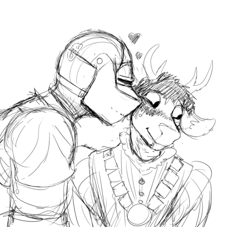 <3 ambiguous_gender anthro armor black_and_white blush cat_knight cervid clothed clothing deer_prince domestic_cat duo felid feline felis female fully_clothed headgear helmet hladilnik kissing love male mammal medieval monochrome romantic romantic_couple smile // 1280x1152 // 783.0KB