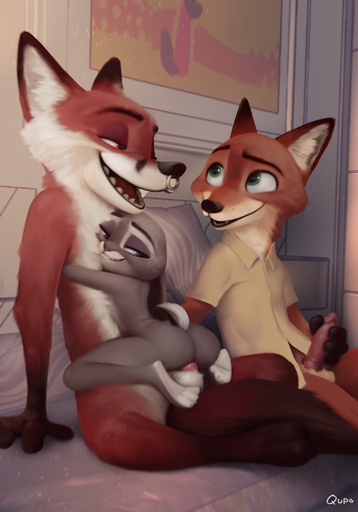2022 absurd_res anthro bedroom_eyes canid canine cuckold facial_piercing female female_penetrated fox fur genitals green_eyes group hi_res judy_hopps lagomorph larger_male leporid looking_at_another male malefemale male_penetrating male_penetrating_female mammal narrowed_eyes nick_wilde nose_piercing nose_ring owen_(amadose) penetration penis piercing purple_eyes qupostuv35 rabbit seductive size_difference smaller_female smaller_penetrated smile teeth trio // 5004x7164 // 1.7MB
