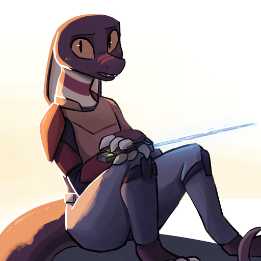 2022 anthro bottomwear clothed clothing digital_media_(artwork) enginetrap fully_clothed hi_res light lighting looking_at_viewer miles_(enginetrap) pants reptile scalie shaded sitting snake solo // 2048x2048 // 1.2MB