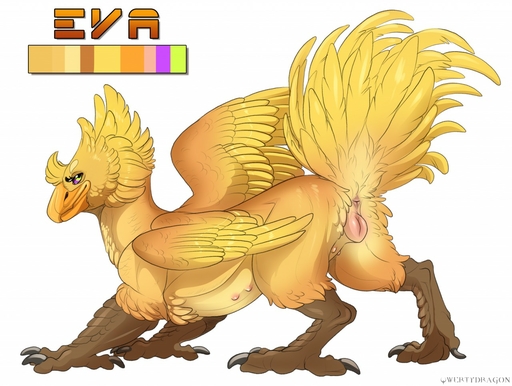 animal_genitalia animal_pussy anus avian chocobo feathers female feral final_fantasy genitals gryphon hybrid looking_back multi_nipple mythological_avian mythology nipples presenting pussy quadruped qwertydragon simple_background solo square_enix video_games white_background yellow_body yellow_feathers // 1280x966 // 219.9KB