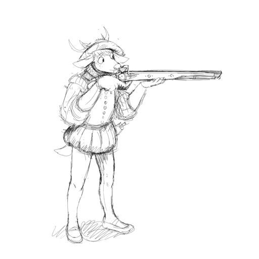 1:1 aiming anthro antlers biped black_and_white bottomwear cervid clothed clothing deer_prince footwear fur gun headgear headwear hi_res hladilnik holding_gun holding_object holding_weapon horn male mammal medieval monochrome ranged_weapon shoes simple_background sketch solo standing topwear weapon white_background // 1280x1280 // 245.1KB