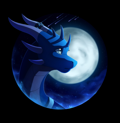 2016 alpha_channel blue_eyes dragon feral horn moon night skaydie sky solo spines star starry_sky // 1089x1111 // 587.7KB