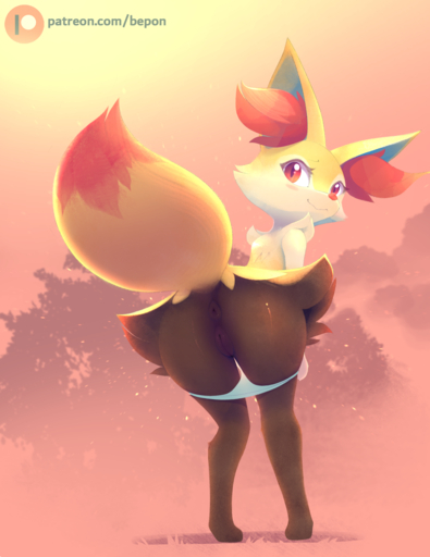 2021 anthro anus b-epon bashful big_tail braixen butt canid canine closed_smile clothing cute_expression cute_eyes cute_face darkened_genitalia dipstick_tail female fluffy genitals hi_res looking_at_viewer looking_back mammal multicolored_tail nintendo panties pokemon pokemon_(species) presenting presenting_anus presenting_hindquarters presenting_pussy pulling_underwear pussy rear_view shaded smile solo text underwear undressing upskirt url video_games // 1171x1518 // 1.1MB