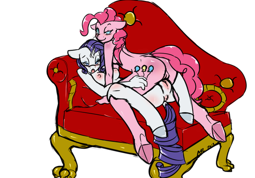2012 anthro anthrofied anus areola avante92 blue_eyes blush breasts cutie_mark duo earth_pony equid equine female femalefemale furniture genitals hair half-closed_eyes hand_on_leg hand_on_thigh hooves horn horse looking_at_viewer looking_back mammal narrowed_eyes nipples open_mouth pink_hair pinkie_pie_(mlp) pony purple_hair pussy rarity_(mlp) rubbing sex simple_background smile smirk sofa spread_legs spreading tongue tongue_out tribadism underhoof unicorn vaginal white_background // 1000x700 // 328.5KB