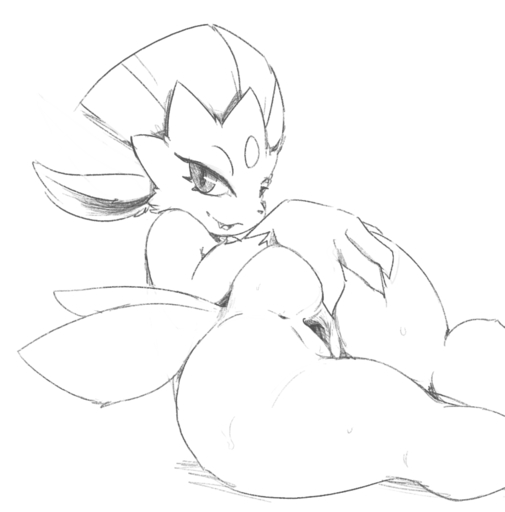 anthro anus butt claws feathers female gem genitals looking_at_viewer monochrome pokemon_(species) presenting presenting_pussy pussy sketch solo somnamg spread_pussy spreading tail_feathers thick_thighs video_games weavile // 922x934 // 196.6KB