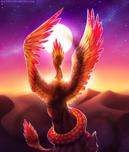 absurd_res avian beak detailed_background dunes european_mythology feathered_wings feathers feral greek_mythology hi_res moon mythological_avian mythological_firebird mythology neytirix orange_body orange_feathers phoenix red_body red_eyes red_feathers sky solo star starry_sky wings yellow_beak // 2172x2560 // 1007.2KB