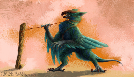 2018 4_toes ambiguous_gender avian beak black_eyes blue_body blue_feathers claws digital_media_(artwork) falcrus feathered_wings feathers feet feral front_view grey_body grey_skin gryphon harness hi_res leash mythological_avian mythology o-ring pink_background pupils quadruped red_beak red_claws sharp_teeth simple_background slit_pupils solo standing teal_feathers teeth text toe_claws toes url winged_arms wings yellow_sclera // 2000x1146 // 3.5MB