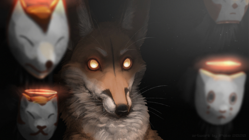 16:9 2020 black_nose canid canine feral fluffy fox fur glowing glowing_eyes ipoke light lighting male mammal red_fox solo vulpes whiskers white_body white_fur widescreen // 800x450 // 340.6KB
