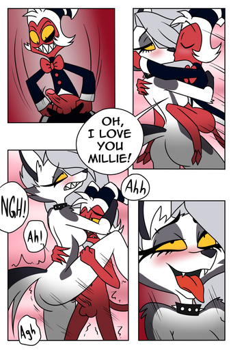 2:3 ahegao anthro balls bicolored_tail bow_tie breasts butt canid canid_demon canine canis clenched_teeth clothed clothing collar comic demon dialogue digital_media_(artwork) duo erection eyelashes female female_penetrated forced forced_kiss fur genitals grey_body grey_fur hair hellhound helluva_boss hi_res holding_head horn humanoid_genitalia humanoid_penis imp kissing looking_pleasured loona_(vivzmind) male malefemale male_penetrating male_penetrating_female mammal moxxie_(vivzmind) nude on_one_leg penetration penile penile_penetration penis penis_in_pussy possession pussy rape red_body sex smartdrawings standing standing_sex teeth text thrusting vaginal vaginal_penetration white_body white_fur wolf yellow_sclera // 800x1200 // 521.5KB