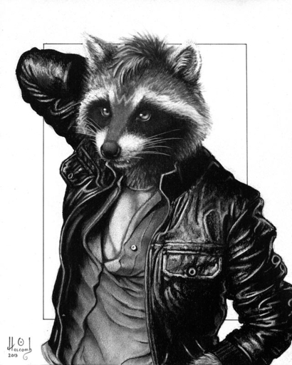 anthro clothing jacket joleii_(character) leather leather_clothing leather_jacket leather_topwear looking_at_viewer male ryngsraccoon solo topwear // 640x800 // 122.2KB