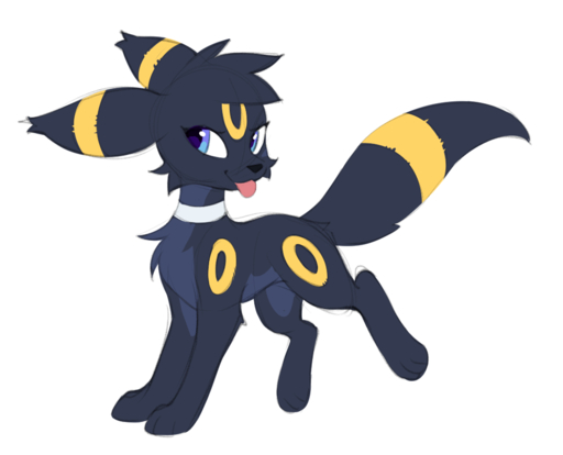 2019 ambiguous_gender black_nose blue_eyes edith_(hioshiru) eeveelution hioshiru paws pokemon_(species) simple_background solo tongue tongue_out umbreon video_games white_background // 1061x857 // 201.3KB
