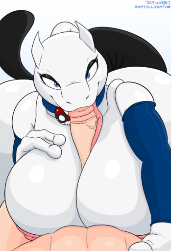 absurd_res anthro big_breasts big_butt big_tail big_tongue breast_play breasts butt eyelashes fan_character fellatio female first_person_view genitals hi_res huge_butt human human_on_anthro human_penetrating humanoid_genitalia humanoid_penis interspecies legendary_pokemon lips looking_at_viewer makeup male malefemale mammal mewtwo myukitwo_(evov1) nipples oral penetration penile penis pokemon_(species) reptilligator sex titfuck tongue vein veiny_penis video_games yuki_(evov1) // 1920x2817 // 163.8KB