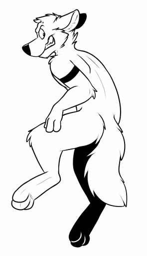 3_toes 4_fingers anthro arm_markings arm_tuft canid canine canis cheek_tuft clenched_teeth ears_back elbow_tufts eyebrows facial_tuft feet fingers full-length_portrait fur grin head_tuft hi_res inner_ear_fluff knee_tuft leg_tuft line_art looking_at_viewer male mammal markings monochrome nude pivoted_ears portrait robbie_(rotten_robbie) rotten_robbie shoulder_tuft side_view simple_background smile solo teeth toes tuft unfinished white_background wolf // 712x1234 // 53.0KB