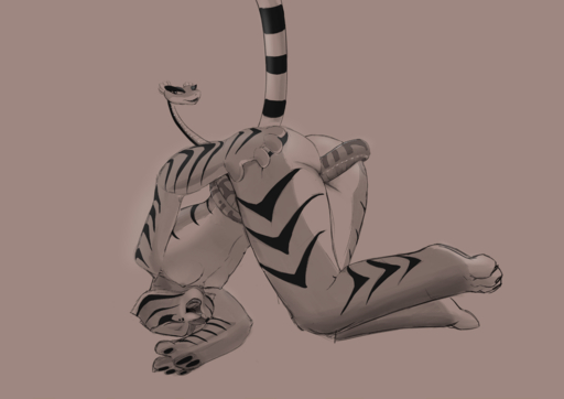 2018 absurd_res anthro butt coiling dreamworks duo felid female hi_res kung_fu_panda mammal master_tigress master_viper pantherine penetration reptile sabrotiger scalie sex snake tail_fetish tail_play tail_sex tiger // 4299x3036 // 2.4MB