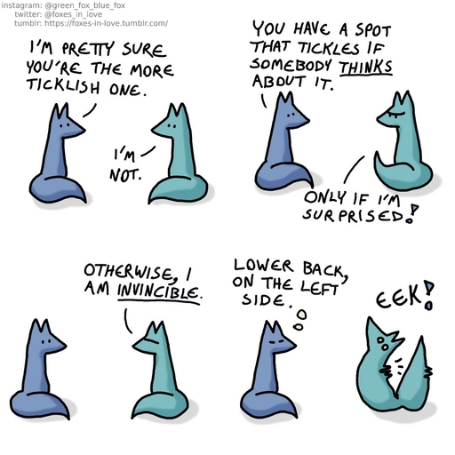 1:1 blue_body blue_fox_(foxes_in_love) blue_fur blue_tail canid canine comic couple_(disambiguation) dialogue duo english_text feral fox foxes_in_love fur green_body green_fox_(foxes_in_love) green_fur green_tail hi_res male_(lore) mammal shadow simple_background text thought_bubble url // 1280x1280 // 150.1KB