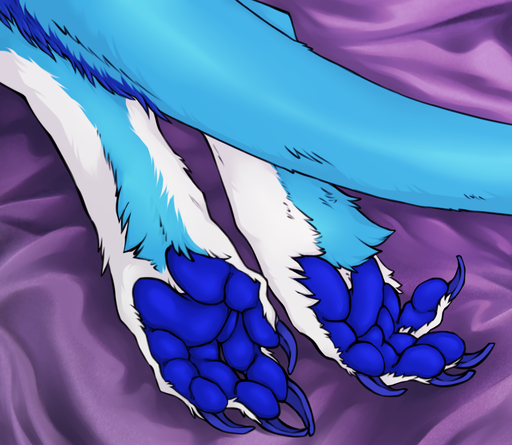 4_toes ambiguous_gender bariesuterram bed blue_body blue_fur blue_paws blusky countershade_feet countershading feet fur furniture halley multicolored_body multicolored_fur paws sergal solo toes two_tone_body two_tone_fur white_body white_fur // 909x790 // 599.0KB
