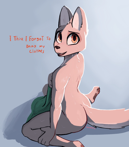 2022 anthro butt canid canine dialogue digital_media_(artwork) enginetrap english_text female fox fur hi_res light lighting looking_at_viewer looking_back looking_back_at_viewer mammal open_mouth open_smile shaded simple_background smile solo text // 1578x1803 // 793.3KB