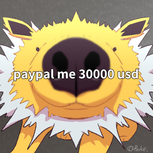 3_toes ambiguous_gender black_eyes boke_(artist) brown_nose canine_nose close-up currency currency_amount dot_eyes eeveelution english_text feet feral fur grey_background humor jolteon neck_tuft nostrills pokemon_(species) simple_background small_eyes solo spiky_fur text toes tuft video_games white_body white_fur yellow_body yellow_fur // 800x800 // 457.1KB