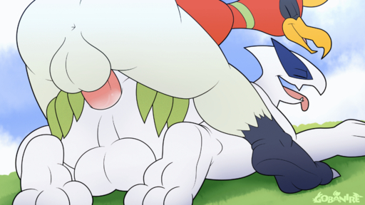 anal anal_penetration animated anthro anthro_on_anthro anthro_penetrated anthro_penetrating anthro_penetrating_anthro anus backsack balls duo eyes_closed genitals gobanire hi_res ho-oh legendary_pokemon lugia male malemale male_penetrated male_penetrating male_penetrating_male nintendo open_mouth penetration penis pokemon pokemon_(species) sex tongue tongue_out video_games // 1920x1080 // 2.9MB