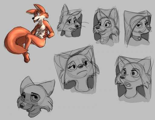 2016 anthro biped black_nose breasts canid canine cheek_tuft clothing eyelashes facial_tuft female fox fur grey_background guide_lines headgear headshot_portrait headwear looking_aside looking_at_viewer maid_marian mammal multiple_images navel nipples nude open_mouth orange_body orange_fur plantar_flexion portrait prick_ears simple_background siroc sitting sketch solo tongue tongue_out tuft wimple // 1280x998 // 173.8KB