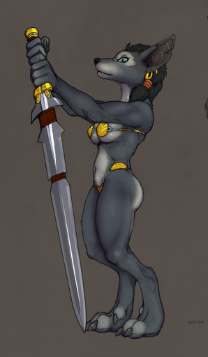 4_fingers anthro athletic athletic_anthro athletic_female bikini_armor black_hair blizzard_entertainment blue_eyes bluedraggy breasts canid claws clothed clothing color_edit colored dewclaw digitigrade ear_piercing ear_ring ecmajor edit female fingers full-length_portrait fur gold_ring greatsword grey_background grey_claws hair hi_res holding_object holding_sword holding_weapon looking_aside looking_at_viewer mammal melee_weapon navel notched_ear oversized_weapon piercing portrait short_hair side_view simple_background skimpy snout solo sword tailless thong underwear video_games warcraft warrior weapon were werecanid worgen // 714x1226 // 716.0KB