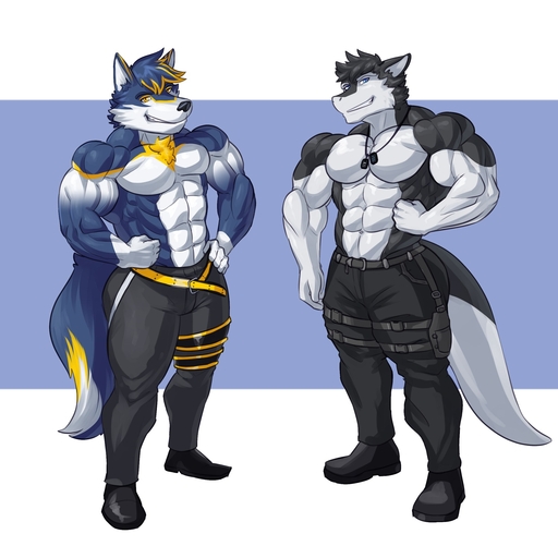1:1 2018 agonylight anthro belt black_nose blonde_highlights blue_body blue_fur blue_hair canid canine canis clothed clothing discordnight fluffy fluffy_tail fur guzreuef hair hi_res highlights_(coloring) lying male mammal muscular muscular_anthro muscular_male on_back pecs pose sergal shirt smile solo topwear wolf yellow_eyes // 1500x1500 // 302.1KB