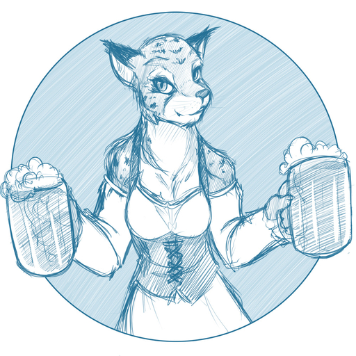 1:1 alcohol anthro barmaid beer bethesda_softworks beverage cheetah clothed clothing conditional_dnp dress felid feline female food khajiit looking_at_viewer mammal solo stein the_elder_scrolls tom_fischbach video_games // 1000x1000 // 467.7KB