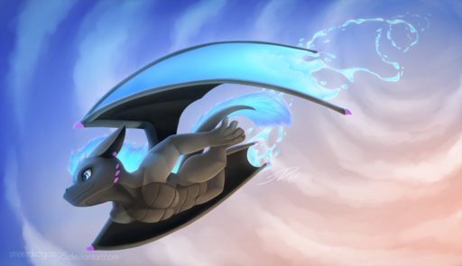 cloud dragon flying hi_res sky solo streetdragon95 water wings // 1920x1105 // 1.7MB