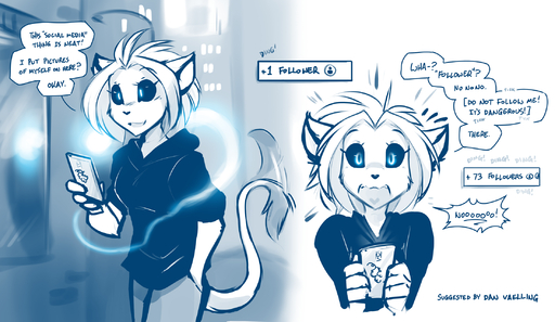 2021 anthro black_sclera blue_and_white cellphone clothed clothing conditional_dnp dialogue english_text felid female glowing glowing_eyes hand_in_pocket hi_res holding_object hoodie keidran lion mammal monochrome nervous open_mouth outside pantherine phone pockets simple_background sketch smartphone smile solo spirit surprise tail_flick text tom_fischbach topwear twokinds webcomic white_background willow_wisp yelling // 2206x1280 // 1.6MB
