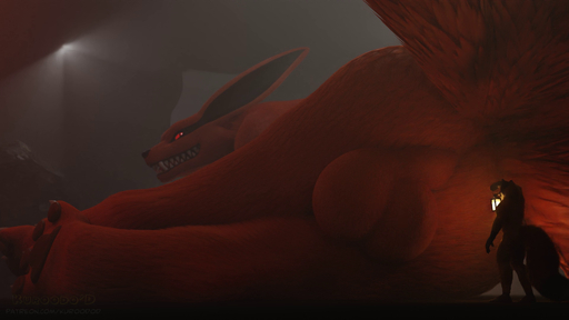 2022 3d_(artwork) 3d_animation animated anthro balls breathing butt canid canine demon deretto detailed detailed_fur digital_media_(artwork) feodaron_sd feral fox fur genitals hi_res inereigan kurama kuroodod larger_feral loop male malemale mammal master masterpet multi_tail pet size_difference size_play sound sound_warning tailed_beast webm // 1920x1080, 14.8s // 4.8MB