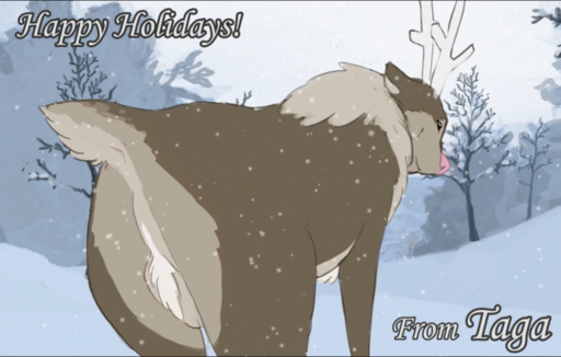 2d_animation animated antlers anus backsack balls black_eyes blinking bouncing_balls brown_body brown_fur butt butt_focus capreoline cervid ears_back english_text feral foreshortening frame_by_frame fur genitals grin happy_holidays horn inviting looking_at_viewer looking_back loop male mammal nude outside perineum pivoted_ears plant presenting presenting_anus presenting_hindquarters raised_tail rear_view reindeer seductive shaking_butt short_playtime smile snow snowing solo taga tail_wave tailwag tan_body tan_fur text tree tuft white_body white_fur // 726x462 // 16.3MB