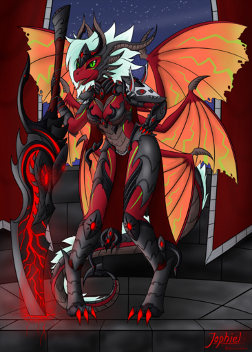 3_toes armor azural_cobaltros dragon feet female hi_res horn jophiel magic_user staff toes wings // 914x1280 // 1.2MB