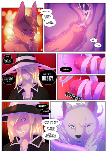 animal_genitalia animal_penis anthro bodily_fluids canid canine canine_penis cervid clothed clothing comic corablue cum cum_in_pussy cum_inside english_text erection female fur genital_fluids genitals group hair hat headgear headwear hi_res human humanoid_genitalia humanoid_penis internal male malefemale male_penetrating mammal nude penetration penis sex smile sweat tentacles text tongue tongue_out unwanted_cumshot unwanted_ejaculation vaginal vaginal_penetration // 868x1228 // 427.0KB