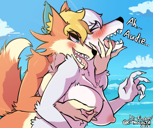 2020 5_fingers absurd_res animal_crossing anthro anthro_on_anthro audie_(animal_crossing) beach blonde_hair blue_eyes blush breast_grab breasts canid canine canis capaoculta claws cloud day detailed_background dialogue digital_media_(artwork) dipstick_tail dominant dominant_female duo english_text eyes_closed female femalefemale finger_fetish finger_in_mouth finger_lick finger_play fingernails fingers fur grabbing_from_behind grope hair hand_on_breast head_grab hi_res humanoid_hands licking looking_pleasured mammal moan multicolored_body multicolored_tail nails nintendo nipple_fetish nipple_pinch nipple_play nipples nude open_mouth open_smile orange_body orange_fur pinch public rape_face sea seaside shaded sharp_fingernails sharp_nails sharp_teeth short_hair signature sky smile teeth text tongue tongue_out url video_games water white_body white_fur whitney_(animal_crossing) wolf // 4307x3597 // 6.9MB