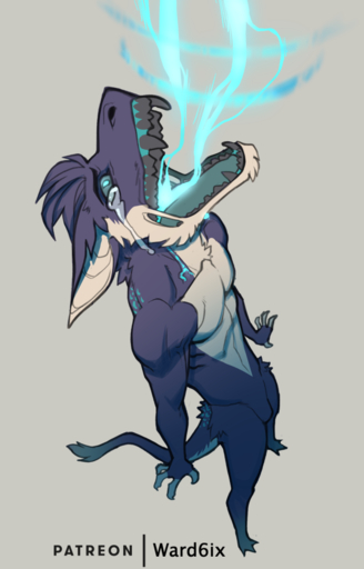 2020 anthro blue_eyes bodily_fluids digital_media_(artwork) dragon faint fur furred_dragon male nude open_mouth solo tears teeth tongue // 640x1000 // 315KB