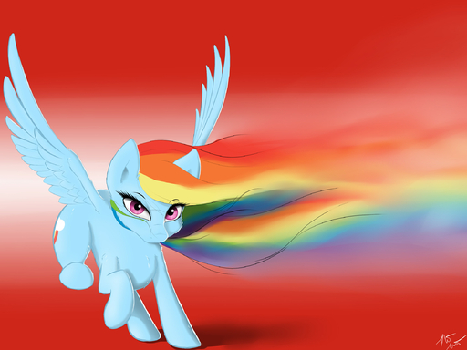 4:3 blue_body blue_feathers blue_fur cutie_mark digital_media_(artwork) equid equine feathered_wings feathers female feral friendship_is_magic fur hair hasbro hi_res horse looking_at_viewer mammal multicolored_hair my_little_pony pegasus pudgeruffian purple_eyes rainbow_dash_(mlp) rainbow_hair solo wings // 2400x1800 // 890KB