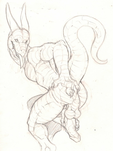 anthro backsack balls conditional_dnp dragon erection hi_res looking_at_viewer male nude penis presenting raised_tail scalie solo tongue tongue_out vein xenoforge // 963x1280 // 147KB